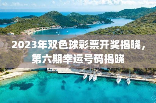 2023年双色球彩票开奖揭晓，第六期幸运号码揭晓